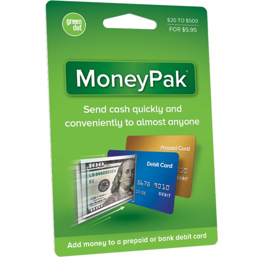 Moneypak Green Dot Deposit Money To Any Cards